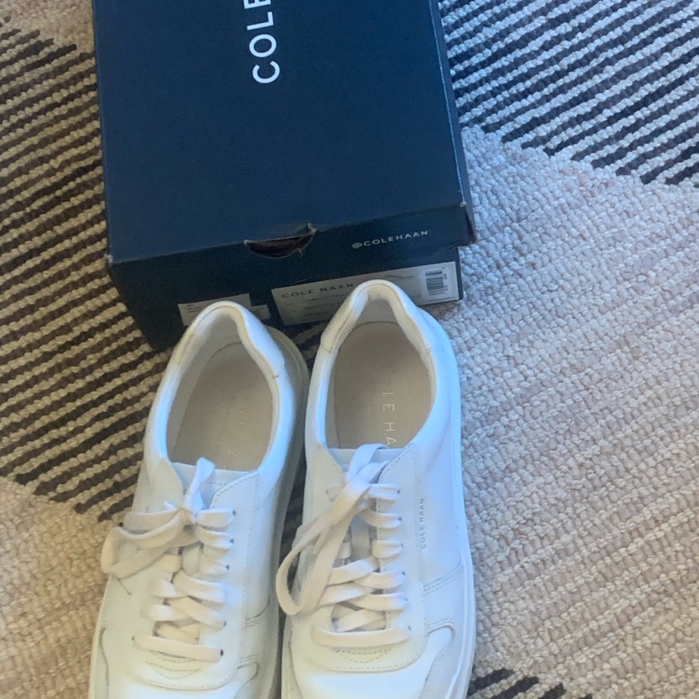 Cole Haan Women’s Grand Pro Rally Court Sneakers White Leather Size  8.5 B